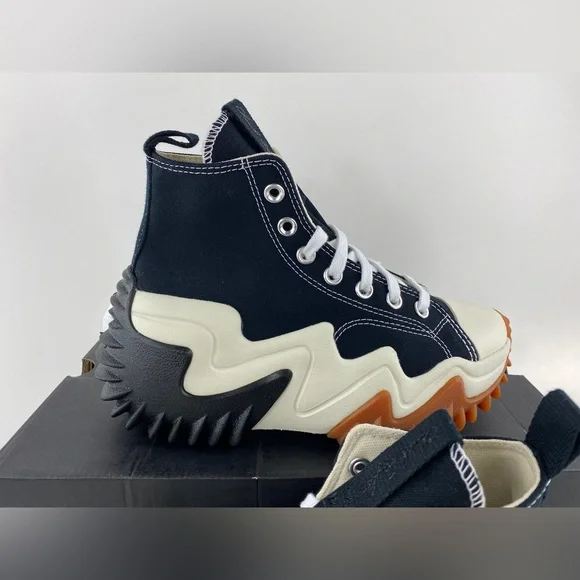 Converse Run Star Motion HI Black White Women's Sneakers Shoes 171545C - Picture 5 of 12